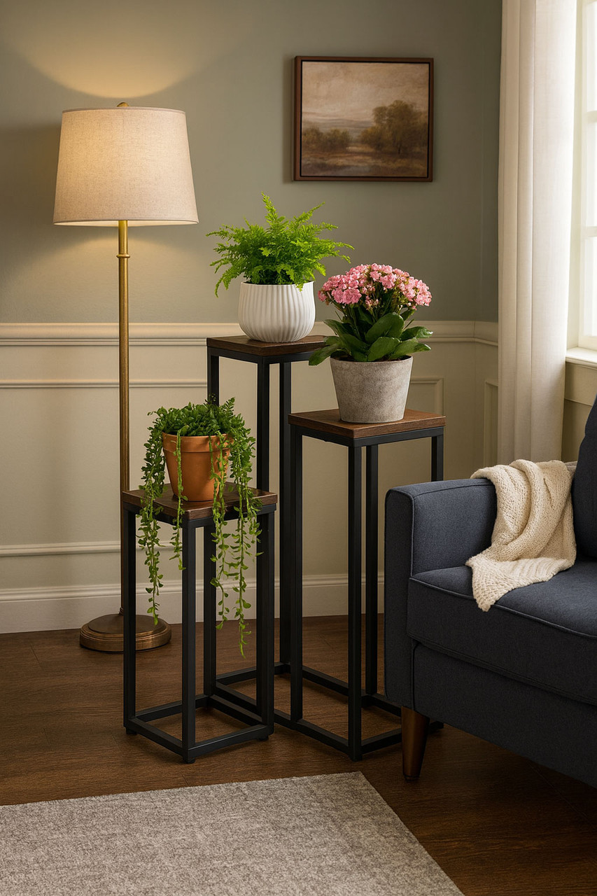 Stojeći stalak za biljke 3 police loft stil ModernHome