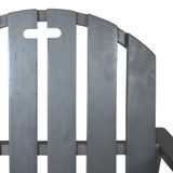 Vrtne fotelje 2 kom sive od masivnog bagremovog drva 312419