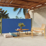 Uvlačiva bočna tenda za terasu 140 x 300 cm plava 317876