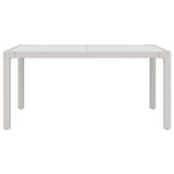 Vrtni stol 150x90x75 cm od kaljenog stakla i poliratana bijeli 316709