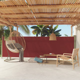 Uvlačiva bočna tenda za terasu 160 x 500 cm crvena 317925