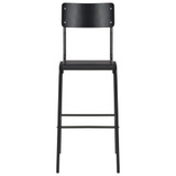 Barski stolci od masivne iverice i čelika 6 kom crni 3054567