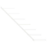 Zidni stalak za vino za 7 boca bijeli metalni 340896