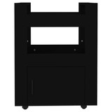 Kuhinjska kolica crna 60 x 45 x 80 cm od konstruiranog drva 816825 Kuhinjska kolica crna 60 x 45 x 80 cm od konstruiranog drva 816825