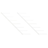 Zidni stalak za vino za 7 boca 2 kom bijeli metalni 340898