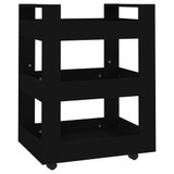 Kuhinjska kolica crna 60 x 45 x 80 cm od konstruiranog drva 816817 Kuhinjska kolica crna 60 x 45 x 80 cm od konstruiranog drva 816817