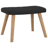 Stolica za ljuljanje s osloncem za noge crna baršunasta 327760 Stolica za ljuljanje s osloncem za noge crna baršunasta 327760