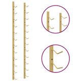 Zidni stalak za vino za 12 boca zlatni željezni 340880