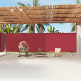 Uvlačiva bočna tenda crvena 220 x 1200 cm 318089