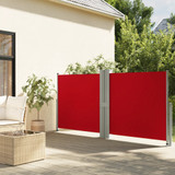 Uvlačiva bočna tenda crvena 140 x 1200 cm 318065
