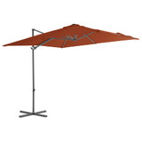 Konzolni suncobran s čeličnom šipkom 250 x 250 cm terakota 312309 Konzolni suncobran s čeličnom šipkom 250 x 250 cm terakota 312309