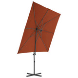 Konzolni suncobran s čeličnom šipkom 250 x 250 cm terakota 312309 Konzolni suncobran s čeličnom šipkom 250 x 250 cm terakota 312309