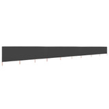 Vjetrobran s 9 panela od tkanine 1200 x 80 cm antracit 47188