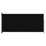 Uvlačiva bočna tenda za terasu 140 x 300 cm crna 317832