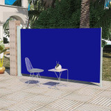 Uvlačiva bočna tenda za terasu 160 x 300 cm plava 317882