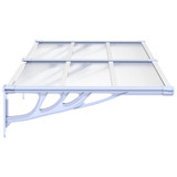Nadstrešnica za vrata siva i prozirna 152,5x90 cm polikarbonat 153691