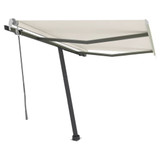 Tenda na ručno uvlačenje s LED svjetlima 300 x 250 cm krem 3069702