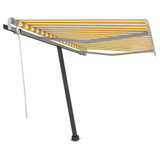 Tenda na ručno uvlačenje s LED svjetlima 300x250 cm žuto-bijela 3069703