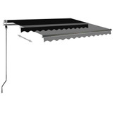 Tenda na ručno uvlačenje s LED svjetlima 300 x 250 cm antracit 3069704