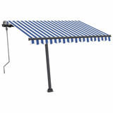 Tenda na ručno uvlačenje LED 300 x 250 cm plavo-bijela 3069701