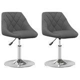 Okretne blagovaonske stolice 2 kom tamnosive baršunaste 335284