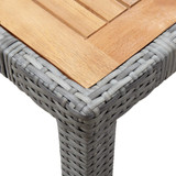 7-dijelni vrtni blagovaonski set od poliratana s jastucima sivi 46021