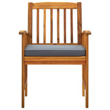 3058088 5 Piece Garden Dining Set with Cushions Solid Acacia Wood (45962+2x312130) 3058088