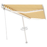Automatska tenda sa senzorom LED 500 x 300 cm žuto-bijela 3069593
