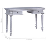 Radni stol 115 x 50 x 78 cm od masivnog drva mahagonija 337084