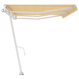Samostojeća automatska tenda 600 x 350 cm žuto-bijela 3069688