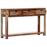 Konzolni stol s 3 ladice 120 x 30 x 75 cm masivno drvo šišama 247753 Konzolni stol s 3 ladice 120 x 30 x 75 cm masivno drvo šišama 247753