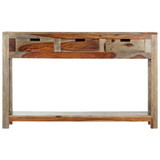 Konzolni stol s 3 ladice 120 x 30 x 75 cm masivno drvo šišama 247753 Konzolni stol s 3 ladice 120 x 30 x 75 cm masivno drvo šišama 247753