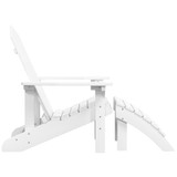Vrtna stolica Adirondack s osloncem za noge HDPE bijela 318645 Vrtna stolica Adirondack s osloncem za noge HDPE bijela 318645