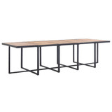 15-dijelni vrtni blagovaonski set od poliratana crni 46425