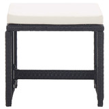 15-dijelni vrtni blagovaonski set od poliratana crni 46425