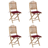 5-dijelni sklopivi vrtni blagovaonski set od bambusa 3063969