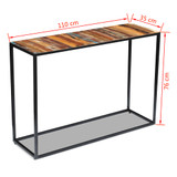 Konzolni stol od masivnog obnovljenog drva 110 x 35 x 76 cm 243337 Konzolni stol od masivnog obnovljenog drva 110 x 35 x 76 cm 243337