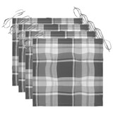 Vrtne stolice s jastucima 4 kom sive od masivnog drva bagrema 3061250