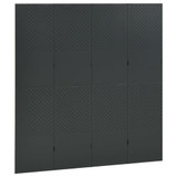 Sobna pregrada s 4 panela antracit 160 x 180 cm čelična 335900