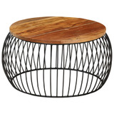 Stolić za kavu Ø 68 cm od masivnog obnovljenog drva 338022