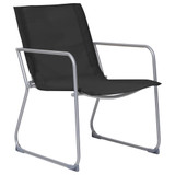 4-dijelna vrtna garnitura od tkanine i čelika crna 44352