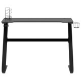 Igraći stol s nogama u obliku ZZ crni 110 x 60 x 75 cm 325412