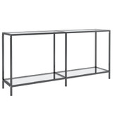 Konzolni stol prozirni 160 x 35 x 75,5 cm od kaljenog stakla 331698