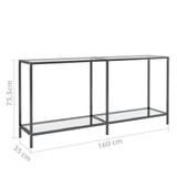 Konzolni stol prozirni 160 x 35 x 75,5 cm od kaljenog stakla 331698 Konzolni stol prozirni 160 x 35 x 75,5 cm od kaljenog stakla 331698