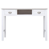 Radni stol bijeli 108 x 45 x 76 cm od masivnog drva paulovnije 338535