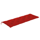 Klupa Batavia s crvenim jastukom 150 cm od masivne tikovine 3100847 Klupa Batavia s crvenim jastukom 150 cm od masivne tikovine 3100847