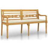 Klupa Batavia s krem jastukom 150 cm od masivne tikovine 3100828 Klupa Batavia s krem jastukom 150 cm od masivne tikovine 3100828