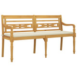Klupa Batavia s krem jastukom 150 cm od masivne tikovine 3100828 Klupa Batavia s krem jastukom 150 cm od masivne tikovine 3100828