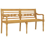 Klupa Batavia s jarkozelenim jastukom 150 cm masivna tikovina 3100837 Klupa Batavia s jarkozelenim jastukom 150 cm masivna tikovina 3100837