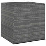 Kutija za vrtne jastuke od PE ratana 100 x 97,5 x 104 cm siva 317228